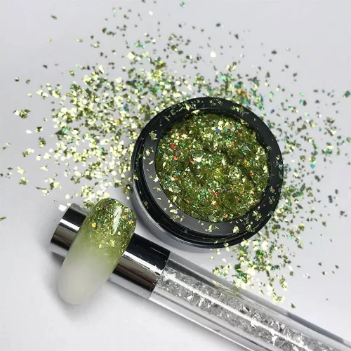 Wonder Flakes – Green (Zeleni) - Perfect Nails BiH